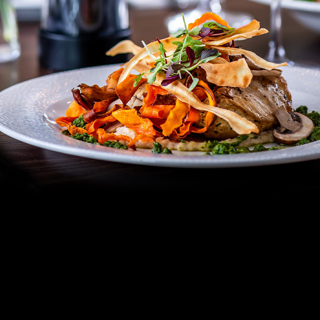 Vegan menu at The Spade Oak