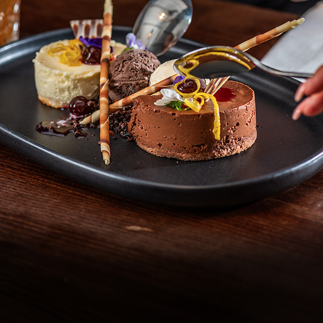 Dessert menu at The Spade Oak