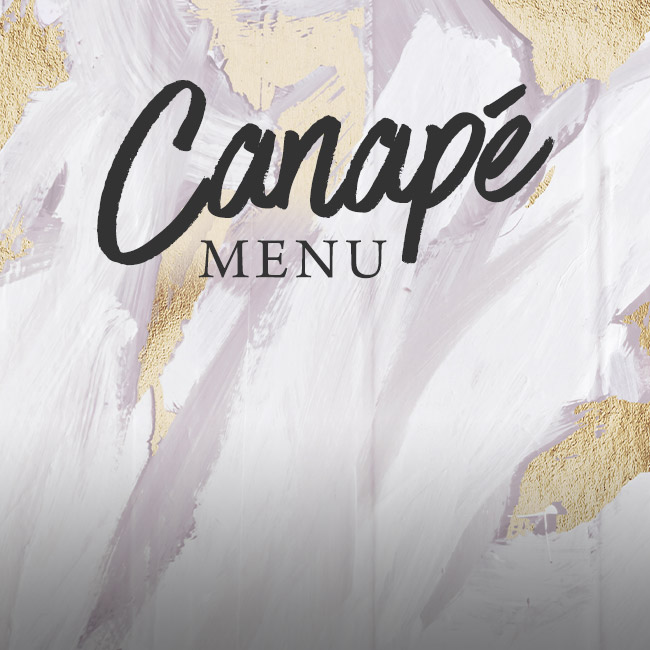 Canapé menu at The Spade Oak